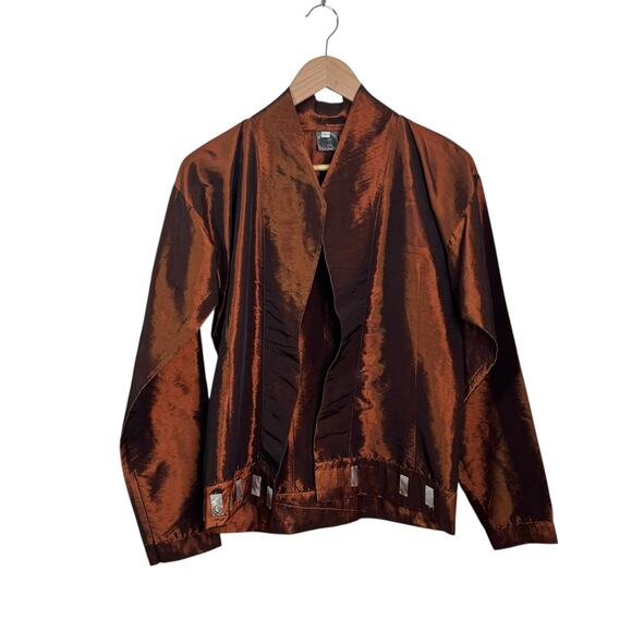 AuLac Designs Handmade in Vietnam 100% Silk Beaded Evening Jacket - Picture 1 of 11